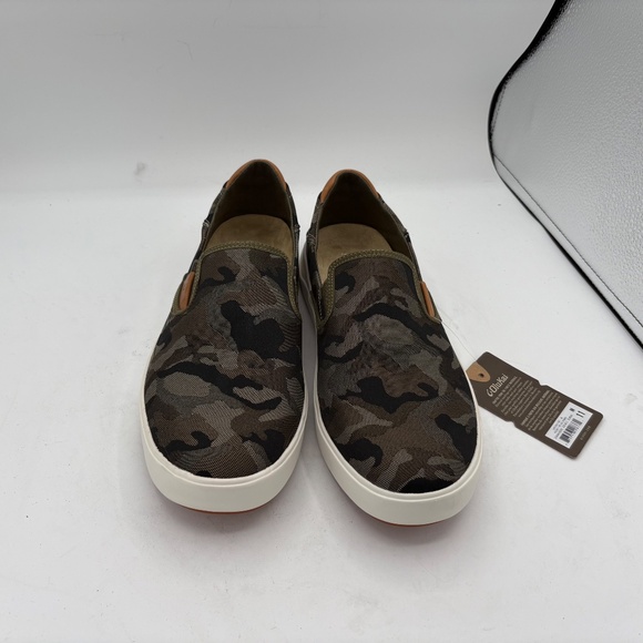 OluKai Lae'ahi Pa'i Husk/ Ke au Green Camo Slip On Shoes Size 11 NWT - Picture 6 of 11